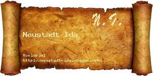 Neustadt Ida névjegykártya